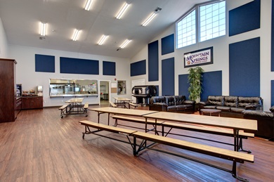 Mountain Springs Prep cafeteria and lounge